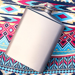 Portable Titanium Hip Flask Liquor Drink Bottle Container Barware 260ml/9 oz