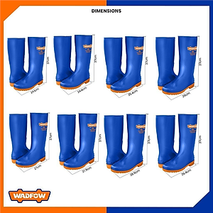 ỦNG NHỰA PVC CỔ CAO SIZE 43 WRB1L43 WADFOW - HÀNG CHÍNH HÃNG
