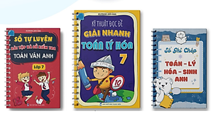 SÁCH LỚP 7 - COMBO 2: Sổ Tự luyện BT và Đề KT Toán Văn Anh lớp 7 & Kỹ thuật Đọc đề và Giải nhanh Toán Lý Hóa Lớp 7 (WU)