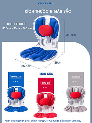 Ghế Chỉnh Dáng Ngồi Công Thái Học OFFICE CHILL Ngồi Thẳng Đúng Tư Thế Chống Đau Lưng Gù Lưng Ghế Thế Hệ Mới Bảo Hành 90 Ngày
