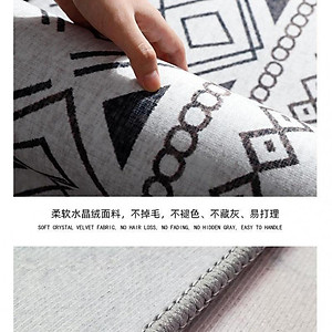 Thảm Lót Sàn Cỡ Lớn Màu Xám Nhạt Đơn Giản Sang Trọng