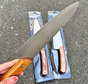 Dao thái đồ ăn, cắt gọt trái cây SEKI Nhật loại trung cán gỗ dài 30cm 