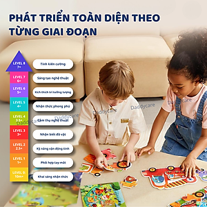 Bộ xếp hình cho bé Mideer Puzzles Level Up, Đồ chơi giáo dục trẻ em từ 1,2,3,4,5,6,7 tuổi
