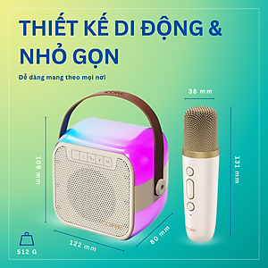 Bộ Loa Karaoke mini Bluetooth iCore ISM59 kèm 01 Micro - Hàng Chính Hãng