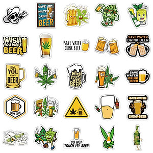 Sticker đồ uống beer  Cắt Sẵn Hình Dán Trang Trí Mũ Bảo Hiểm Laptop Điện Thoại Ván Trượt Sổ tay Notebook