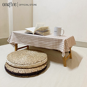 Đệm cói ONGTRE ngồi bệt vuông/Tròn có mút xốp đàn hồi (40cm)