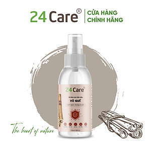 Xịt Phòng Tinh Dầu Quế Hữu Cơ Organic 24Care 50ML/100ML - Kháng khuẩn - Khử mùi hôi - Đuổi muỗi - côn trùng - Giúp định tâm khi đi xa, ngủ khách sạn, giảm cảm giác bất an - Hương thơm thư giãn.