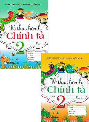 Combo Vở Thực Hành Chính Tả Lớp 2 - Tập 1 + Tập 2 (Bộ 2 Cuốn)_HA