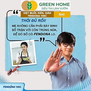 Thuốc Diệt Muỗi Greenhome, Fendona 10sc, Gói 5ml, Hiệu Quả, Không Mùi, Dễ Dùng, Diệt Gián, Ruồi, Kiến Ba Khoang