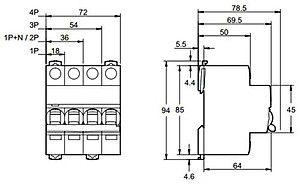 Cầu Dao Chống Giật 3 Pha Dobo Electric Korea (40A - 30mA - 380V) - Trắng