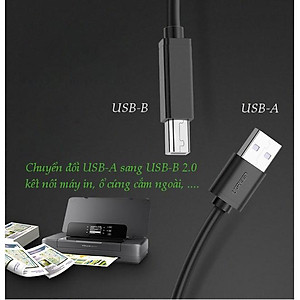 Cáp máy in USB 2.0 UGREEN US104 10845 - Hãng chính hãng