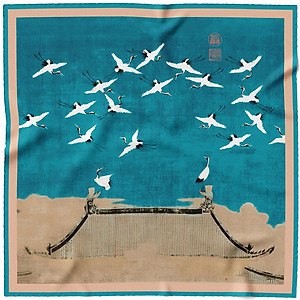 90x90cmKhăn bandana lụa quấn áo BlackPink - Khăn quàng cổ lụa vuông họa tiết tranh cổ điển Picaso