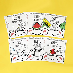 Sách Set 6 cuốn Ehon "Những chuyện vụn vặt của Maru" - Cho bé 2-8 tuổi thông minh, sáng tạo