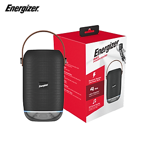 Loa Bluetooth kèm pin sạc dự phòng Energizer BTS-103BK, Hỗ trợ chức năng Rảnh tay, FM, thẻ Micro SD, USB, AUX - Hàng chính hãng