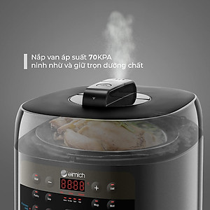 Nồi chiên không dầu kết hợp áp suất đa năng Elmich AFE-1808 - Hàng chính hãng