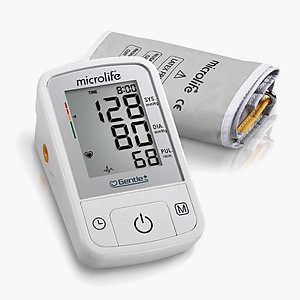 Combo Máy Đo Huyết Áp Bắp Tay Microlife A2 Basic + Adapter + Nhiệt Kế Hồng Ngoại Đo Trán MIcrolife FR1MF1