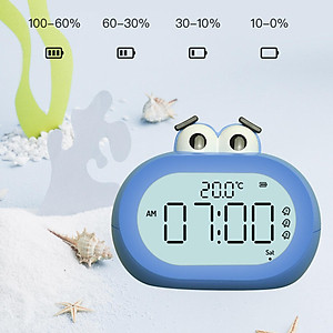 Digital Alarm Clock Indoor Temperature Snooze for Travel Bedside Decor