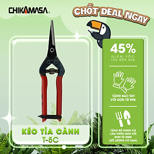 Kéo tỉa cành cao cấp Nhật Bản Chikamasa T-5C chiều dài lưỡi 35mm - lưỡi thép không gỉ chất lượng cao siêu bén - Cắt ngọt, không bám dính, liền sẹo nhanh