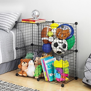 Tủ lưới thép lắp ghép đa năng 4 ô (76x76x37cm)