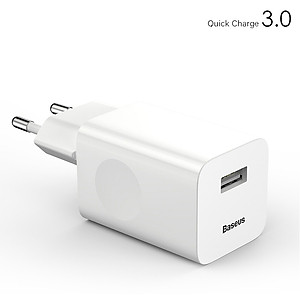 Cóc củ sạc nhanh Qualcomm QC 3.0 thông minh hiệu Baseus (Sạc nhanh QC 3.0, 24W) - Hàng chính hãng 