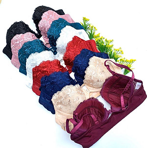 Áo ngực mỏng thêu hoa cài trước có gọng