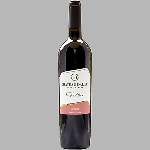 Rượu Vang Đỏ Ladofoods Chateau Dalat Tradition Merlot 750ml 12,5% - Không Kèm Hộp