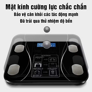Cân Điện Tử Bluetooth Sạc USB, Cân Sức Khỏe Thông Minh Kết Nối App Đo Chỉ Số Cơ Thể Chính Xác - HÀNG CHÍNH HÃNG MINIIN