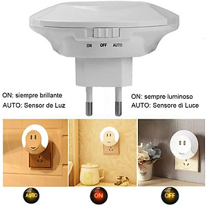 Đèn Ngủ LED Kèm Cảm Ứng Cơ Thể Thông Minh Dobo Electric Korea - Trắng