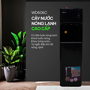 Cây nước nóng lạnh bình âm Fujihome WD606C, máy nước nóng lạnh bình hút 3 vòi, lạnh Block khóa vòi nóng an toàn tự động ngắt tiết kiệm điện - Hàng chính hãng