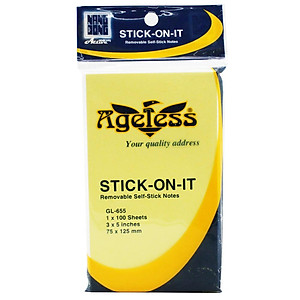 Giấy Note 3 x 5 Ageless GL-655 - Màu Vàng