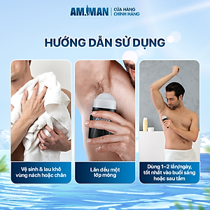 Lăn khử mùi AM MAN Am EverFresh 50ml khử mùi, khô thoáng, kiểm soát mồ hôi suốt ngày dài