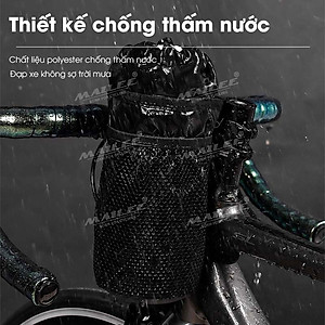 Túi đựng bình nước cho xe đạp, giữ nhiệt (loại lớn) TGN-07 gắn tay lái xe đạp, phù hợp nhiều kích thước, gắn 3 điểm nhiều vị trí - Mai Lee