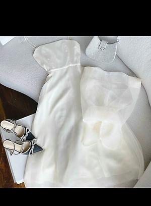 Đầm dự tiệc mặc cưới  -Size M kèm ảnh thật