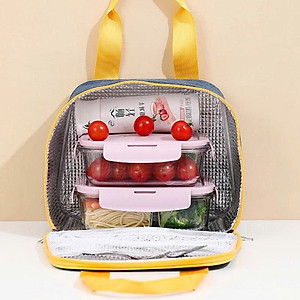 Túi Đựng Hộp Cơm Giữ Nhiệt Cao CấpHELLO – Túi Xách Đựng Cơm Trưa Văn Phòng, Chống Thấm, Nhẹ Gọn 24x15x19.5cm -HÀNG CHÍNH HÃNG MINIIN