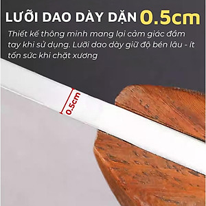 Dao chặt xương lớn DandiHome thép 4Cr13 nặng 890gr cao cấp