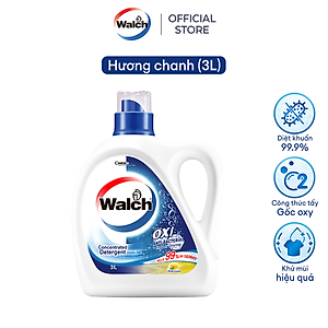 Nước giặt Walch đậm đặc siêu tiết kiệm, kháng khuẩn, khử mùi, tiêu diệt mạt bụi 99%, thích hợp cửa trên và cửa trước(Chai 3 Lít)