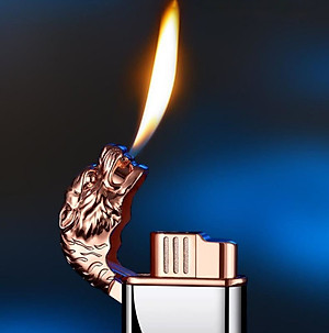 Vỏ Hột Quẹt Bật Lửa Gas BK872 Khò 1 Tia Hình Đầu Hổ 2 Chế Độ Lửa Cực Kỳ Độc Đáo - Nhiều Màu