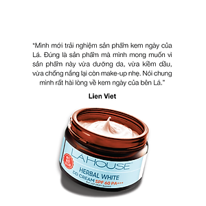 Kem dưỡng ngày trắng da, làm sáng da,làm mờ dấu hiệu lão hóa da Lá House Herbal White DD Cream SPF 60PA+++ 10ml/30ml