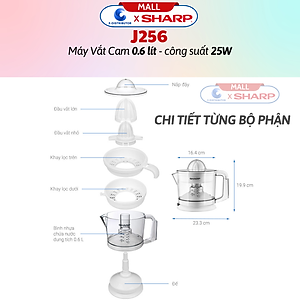 Máy Vắt Cam / Ép Cam Sharp J408 (40w) - J130 (130w) - J850 (85w) - J407 (40w) -  J256 (25w) - J415 (40w) - Hàng Chính Hãng - Bảo Hành 12 Tháng - Tiện Lợi