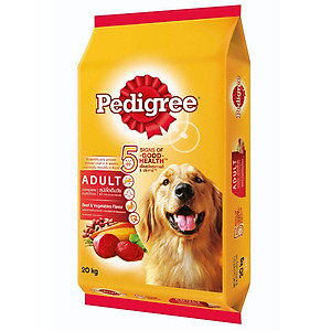 Đồ Ăn Cho Chó Vị Thịt Bò Và Các Loại Rau Củ Pedigree Dạng Bao (20kg)