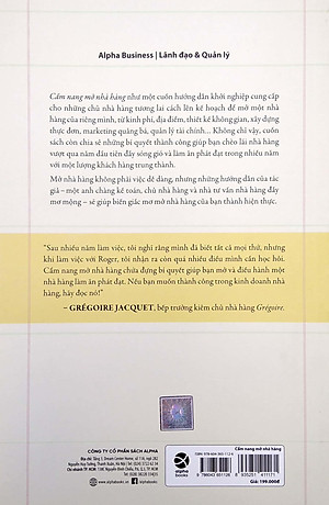 Sách Cẩm Nang Mở Nhà Hàng