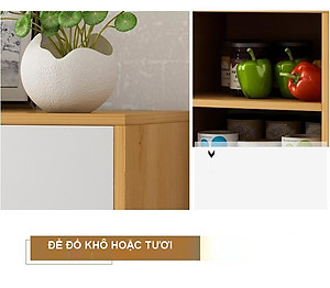 Kệ tủ bếp KB07-2 để nồi cơm điện lò nướng để lò vi sóng đồ nhà bếp loại tốt mã gỗ MDF lõi xanh chống ẩm chống nước cao cấp sản xuất tại Việt Nam
