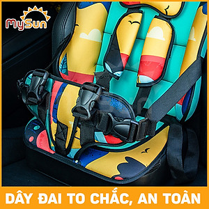 Ghế đai ngồi xe Ô TÔ trẻ em an toàn có gối đỡ cổ, ôm hông cho bé trai, gái 1 2 3 4 5 6 7 8 tuổi