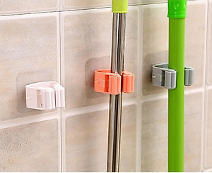 Bộ 2 Móc treo cây lau nhà, chổi quét, siêu chắc tải trọng 10kg MÀU NGẪU NHIÊN ( 2 CÁI)