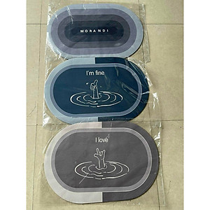 Thảm lau chân chống trượt vải Nappa thấm hút tốt 40x60cm- Hàng chính hãng loại 1  Màu và chữ giao ngẫu nhiên