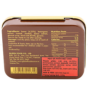 Block 10 Hộp Kẹo Sả Nhân Mật Ong Đường Isomalt (33g/ Hộp) 