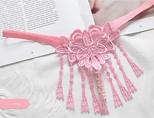 Quần lót nữ kết hoa đính kèm hạt lọt khe gợi cảm - Màu đen