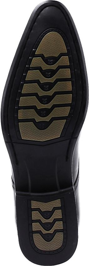 Giày Tây Nam Vân Đà Điểu Cột Dây Huy Hoàng HT7164 - Đen