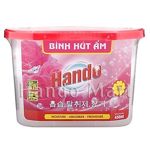Combo 4 hộp hút ẩm HANDO khử mùi nấm mốc hương hoa hồng 450ml