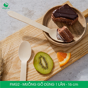 FMG2 - Combo 500 Muỗng gỗ dài 16 cm dùng 1 lần - Thìa gỗ dài dùng 1 lần tiện lợi thân thiện môi trường
